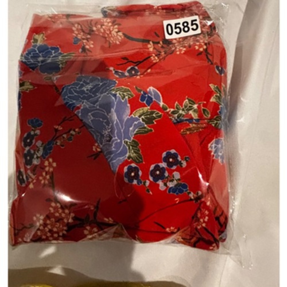 Magnolia Skye Red Floral Ruffle Wrap Dress High Low V-Neck Sz S boho cottagecore - Picture 10 of 10